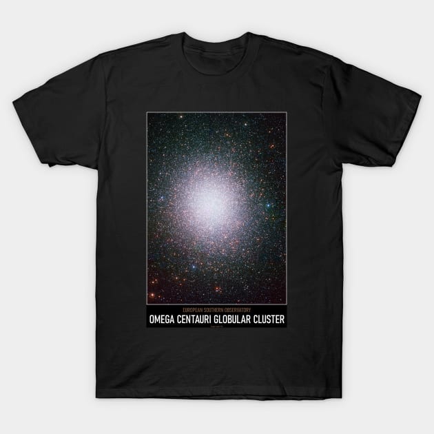 High Resolution Astronomy Omega Centauri Globular Cluster T-Shirt by tiokvadrat